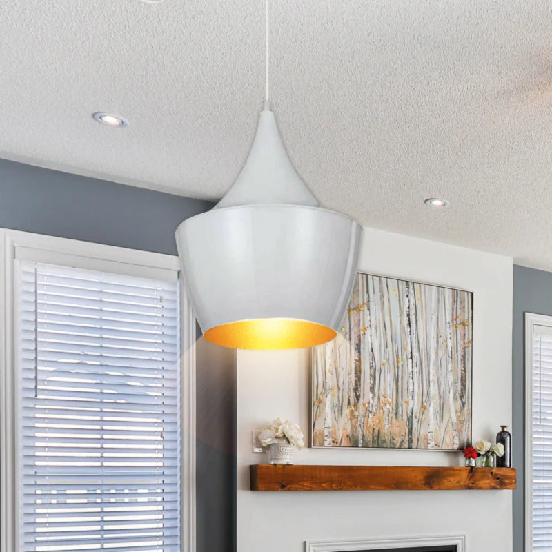 Danika 1 - Light Geometric Pendant, White