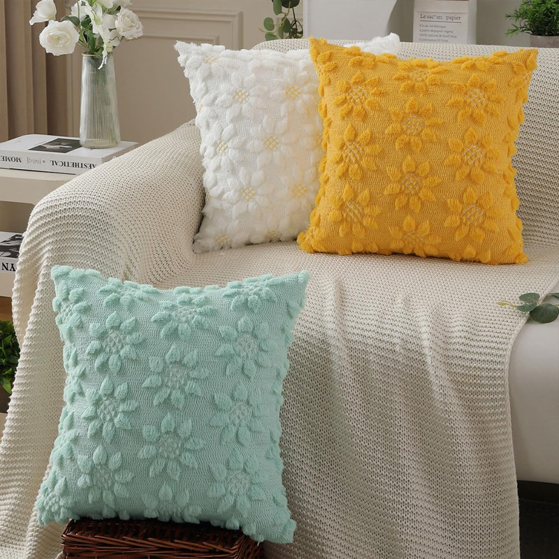Ensemble de 2 housses de coussin printemps-été 18 po x 18 po