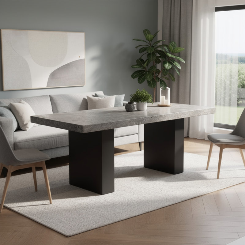 Banc de salle à manger Mali, siège rembourré, tissu gris tourterelle, brun foncé 40 po