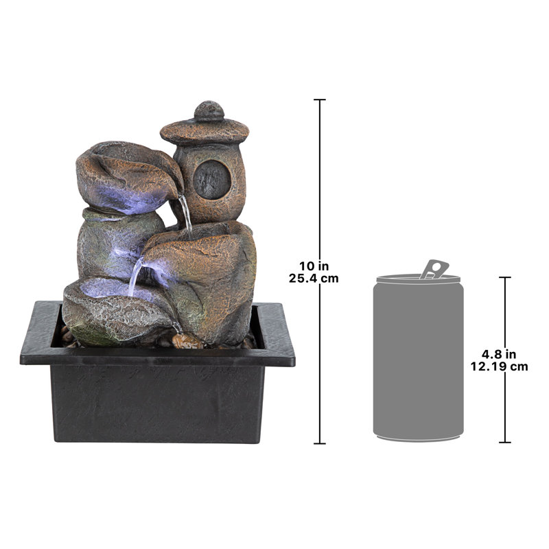 Pagoda Resin Tabletop Fountain