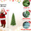 Arbre de Noël de 8 pieds de haut, idéal pour les petits espaces et les couloirs d'entrée, 1612 branches Pe +, support en métal avec entrées de forme mince, pointes, structure à charnières facile à monter