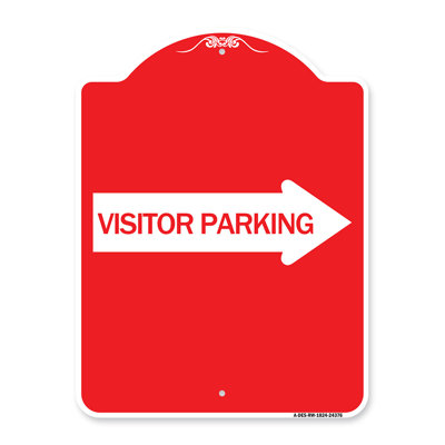 Signmission Designer Series Sign - Visitor Parking (With Right Arrow)/24376
