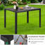 Rectangular 110Cm L Outdoor Balcony Table-1481879013