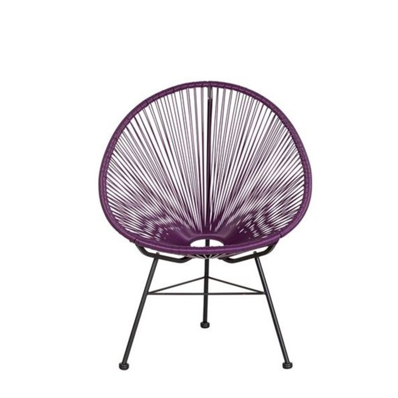Chaise de terrasse Heida, Mauve / Noir