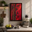 Crimson Bamboo Japandi - Wrapped Canvas-1309881762-1309881773