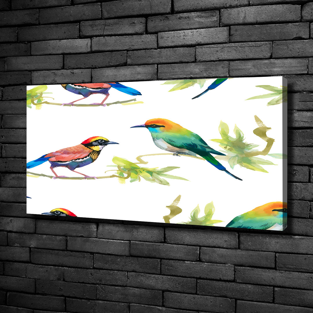 Exotische Vögel - Kunstdrucke auf Leinwand - Wrapped Canvas