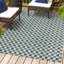 Tapis intérieur / extérieur turquoise / crème Aimee-612643751