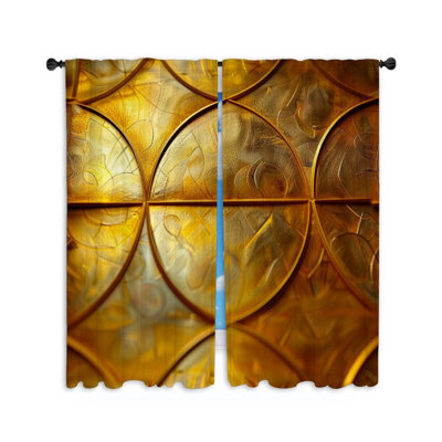 Tilework Surface Bathroom Room Darkening Curtain Pair