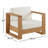 Shay 39" Outdoor Lounge Chair In Oiled Eucalyptus
