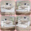 Lit plateforme simple avec tiroirs et lit gigogne, lit de jour en bois massif, sans sommier, blanc-1245761200