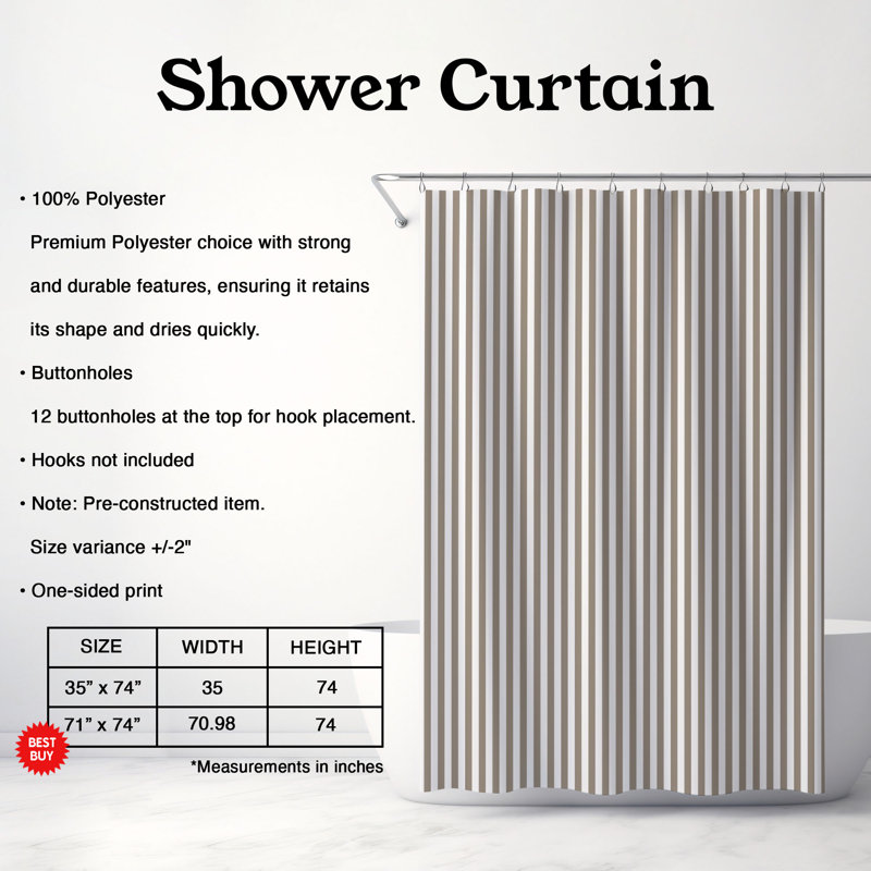 Gleeful Tint - Premium Shower Curtain 0224, 74" H x 71" W