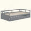 Lit de jour extensible avec couchette, lit de jour en bois avec couchette-893614084