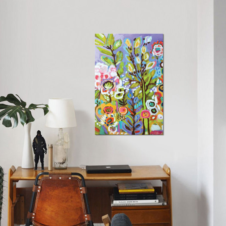 «Garden of Whimsy III», reproduction sur toile, H 12 po x l 8 po x P 0,75 po, Pas de tapis, Toile tendue