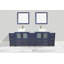 Ensemble de meuble-lavabo autoportant à double cuve 96 "avec plateau en marbre et miroirs assortis Ravenna-62326209