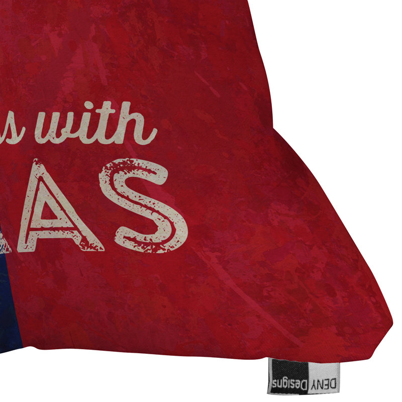  Coussin «Don't mess with Texas Flag», H 18 po x l 18 po x P 5 po