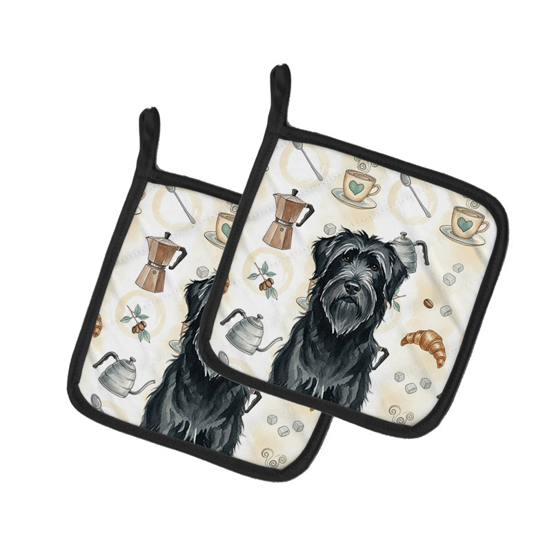 Paire de porte-cafetières noirs Briard