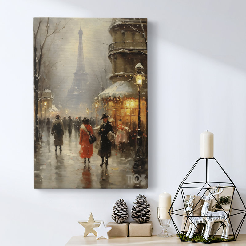 Art des Fêtes de Noël - Toile tendue avec châssis DCC XXXI, H 18 po x l 12 po