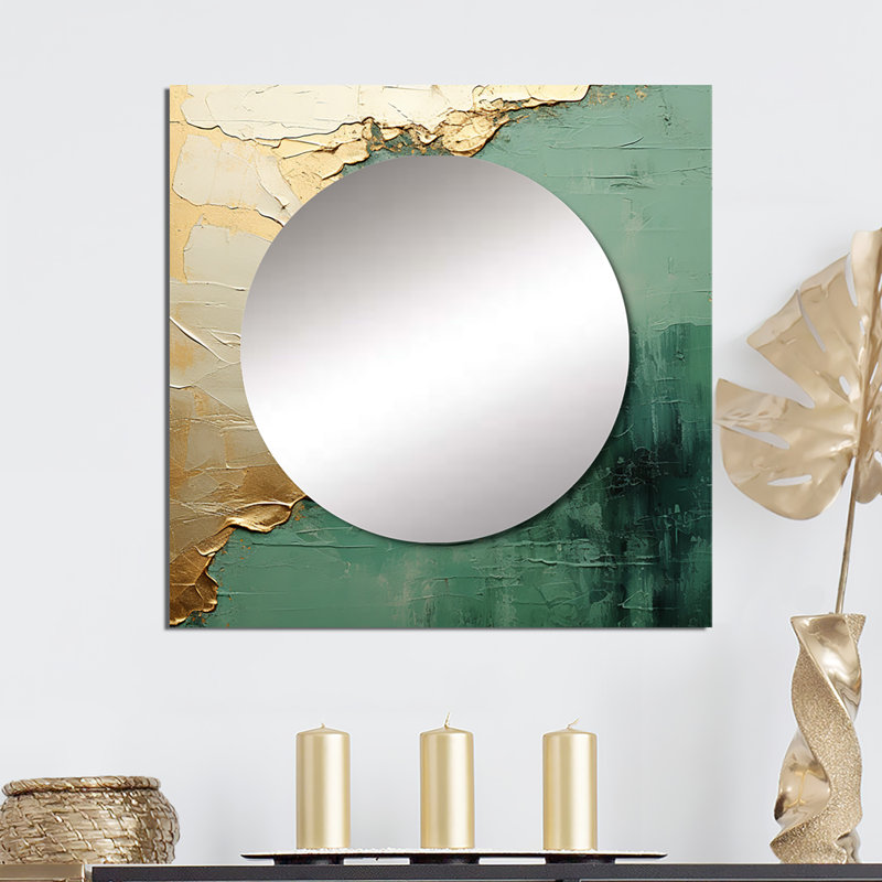 Glorianne - miroir carré abstrait pour décoration murale, 23 po x 23 po