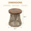 Table d'appoint d'extérieur pour patio