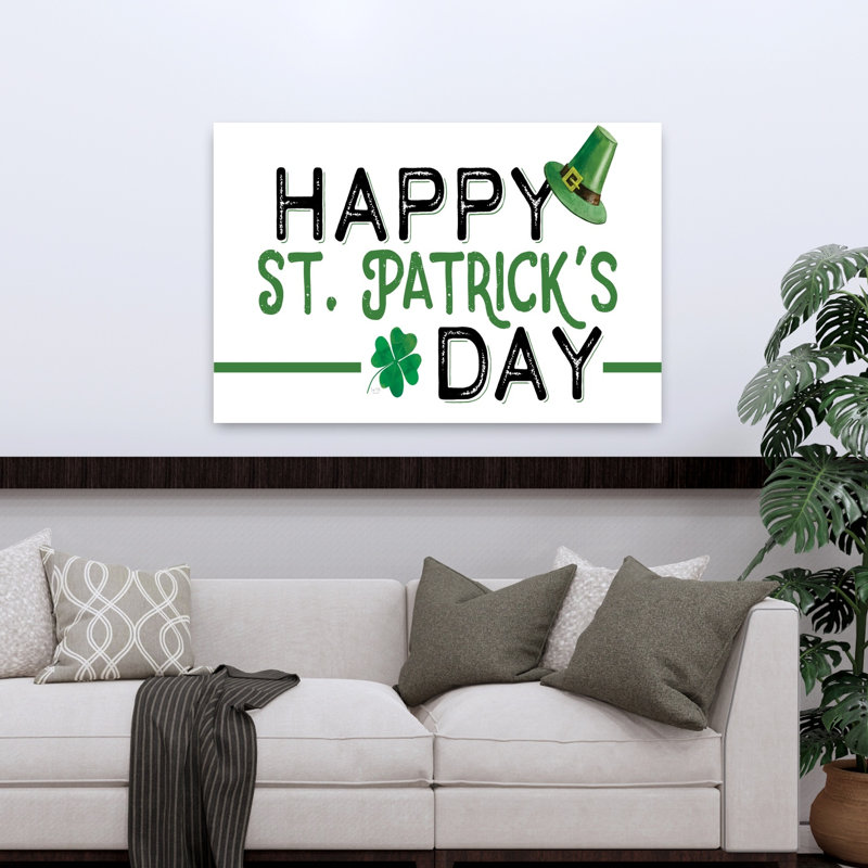 Joyeuse fête de la Saint-Patrick, art printanier contemporain, H 48 po x l 32 po