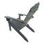 Chaise Adirondack pliable grise pour l'extérieur et l'intérieur, robuste et confortable avec siège large et accoudoirs