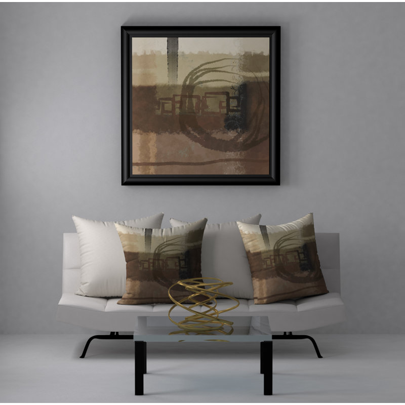 Abstract Throw Pillow, 20" H x 20" W