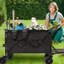 Wagon pliable avec hayon allongé, rallonge extra longue pour poids lourds de 480 lb, grandes roues tout-terrain, idéal pour la plage et l'extérieur-124641931