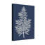 Plantes et fleurs, motif de feuille d'argent sur toile bleu marine-940824854-940824852-940824853