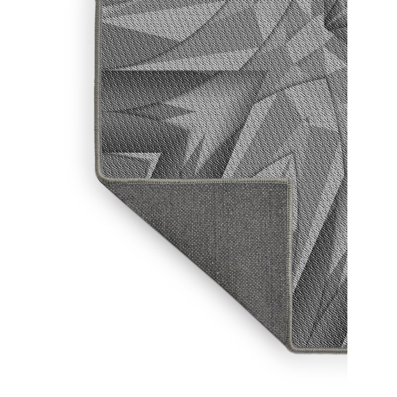 Tapis noir en laine et polyester tissé à la machine, Rectangle 2 pi x 3 pi