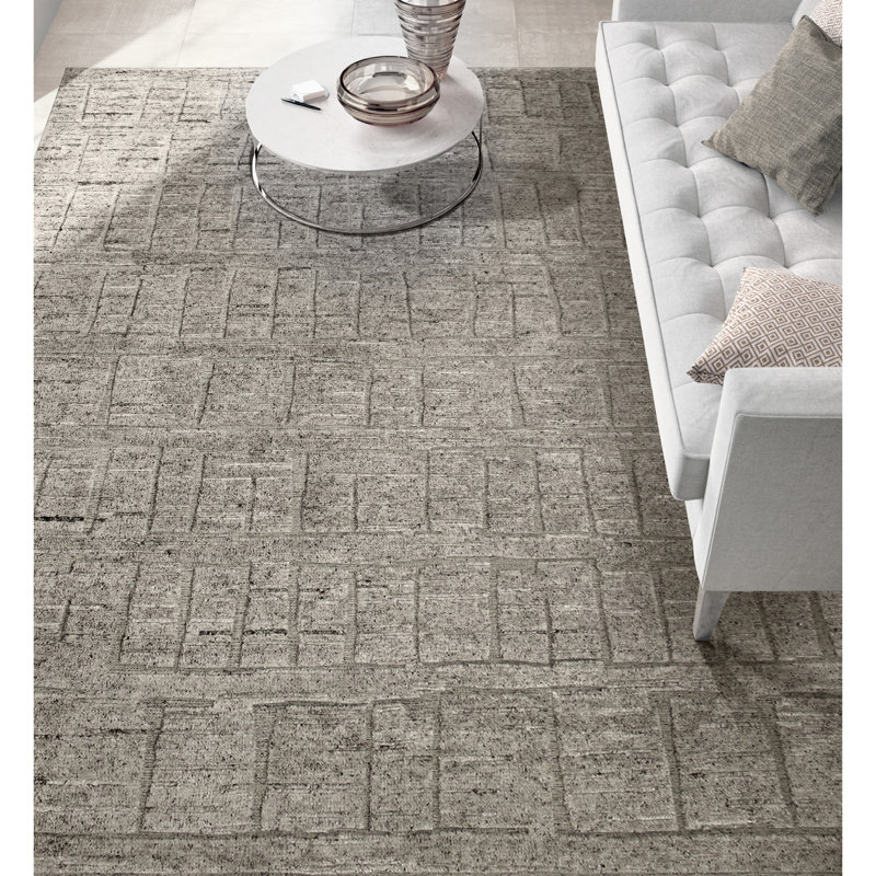 Handmade Wool Area Rug, Rectangle 6' x 9'