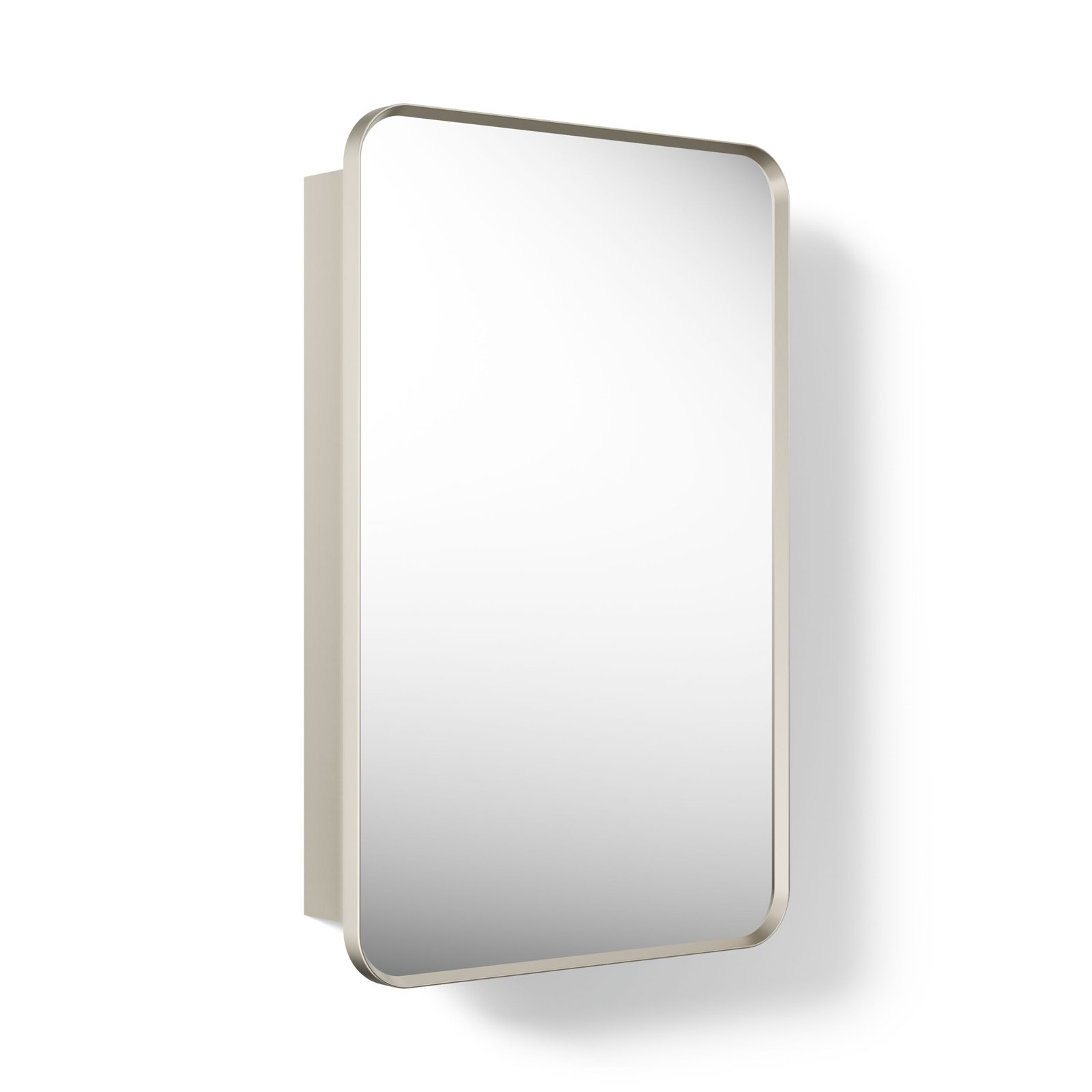 Verdera Rectangular Medicine Cabinet, Brushed Nickel, 34" H x 22" W x 4.18" D