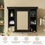 35'' x 28'' Modern Wall-Mounted Bathroom Storage Cabinet with Mirror Door & 6 Open Shelves-485725729