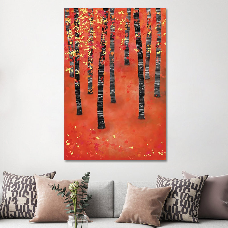 Birches by Nic Squirrell - Wrapped Canvas Painting, 152.5 cm H x 101.5 cm W
