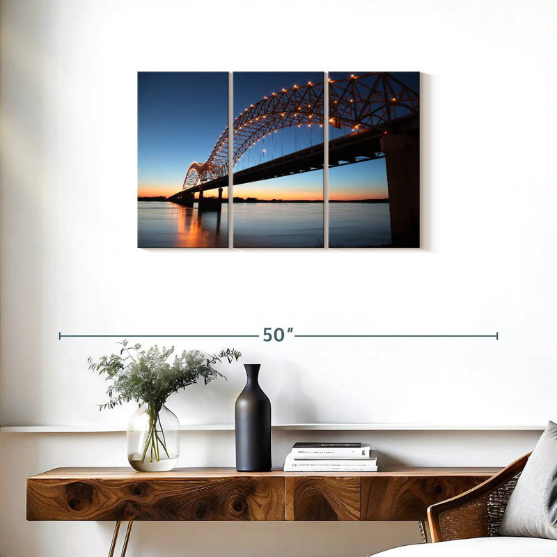 Hernando De Soto Bridge, 20" H x 33" W