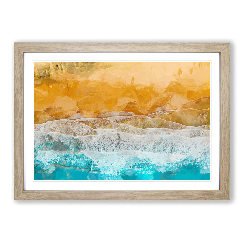 Beach in the Canary Islands Spain in Abstract - Picture Frame Photograph Print, Oak Framed, 48cm H x 65cm W x 2cm D