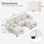 Canapé modulaire rembourré 5 pièces Ilyes-457640017