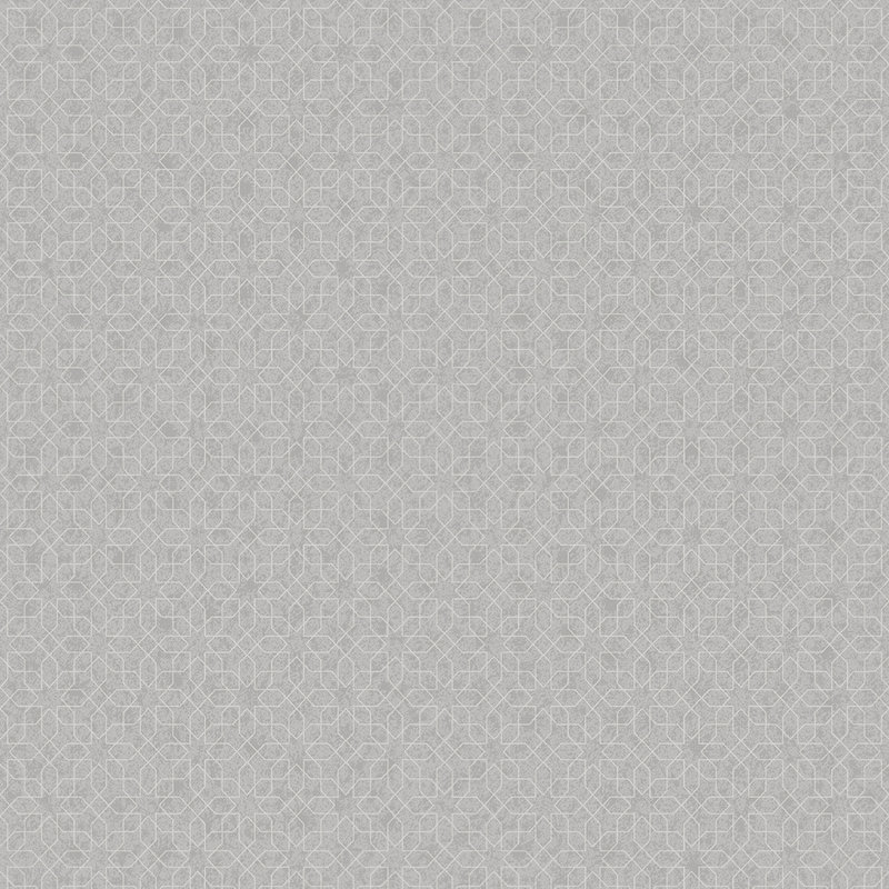 Metallic FX Star Geometric 33' L x 21" W Wallpaper Roll, Gray