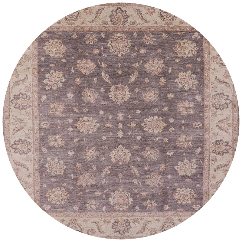 Tapis beige / brun Charlene, Rond 5 pi