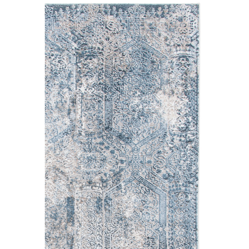 Tapis géométrique Blouncie Performance, Carré 6 pi 7 po