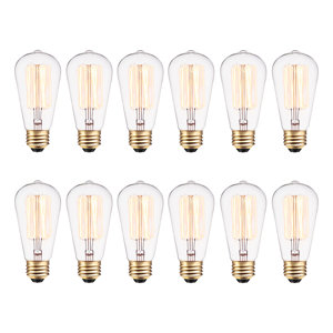 40 Watt, A19 Incandescent Dimmable Light Bulb, Warm White (2200K) E26/Medium (Standard) Base
