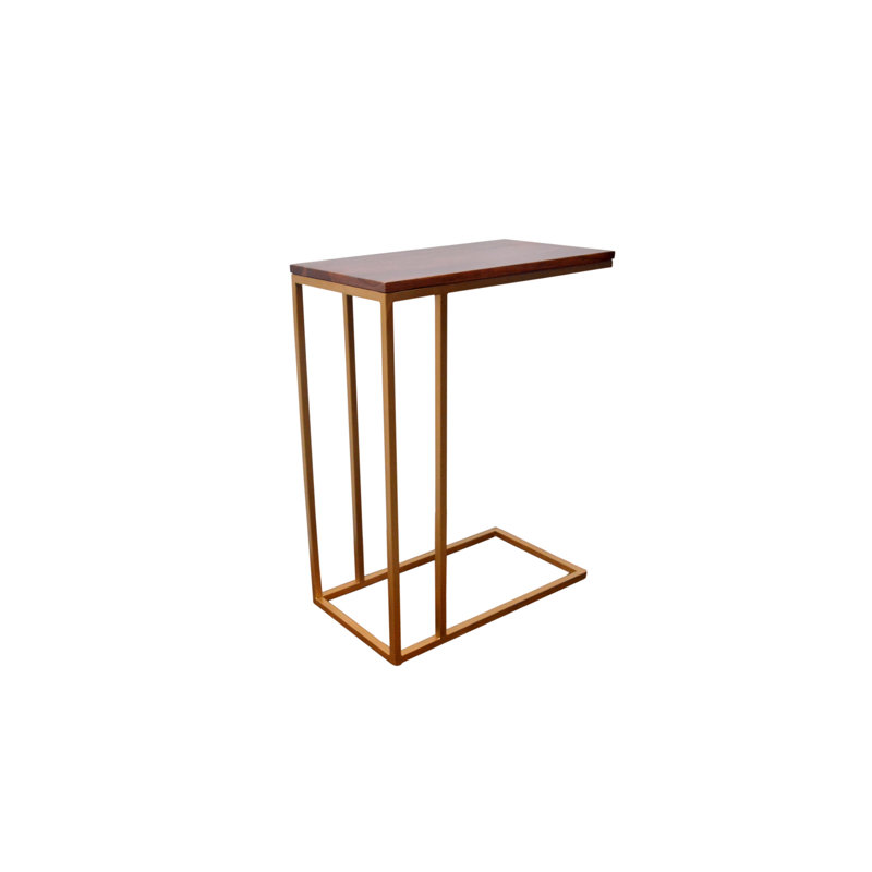 Norbrook C Table End Table, Brown, Gold