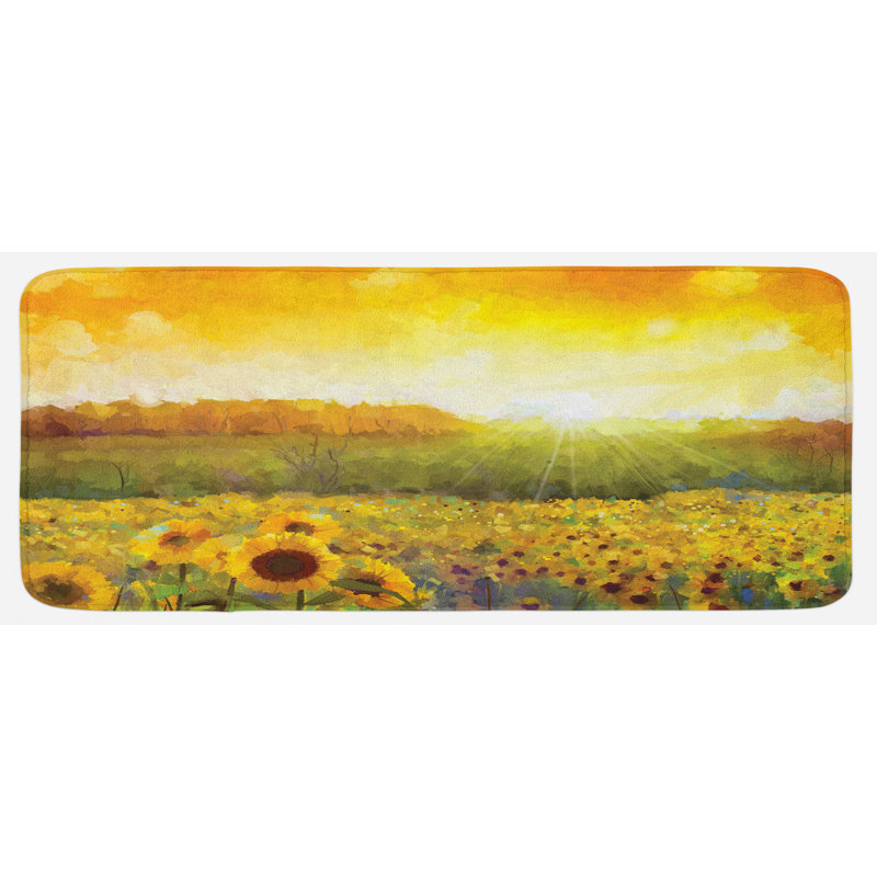 Tapis de cuisine tournesol