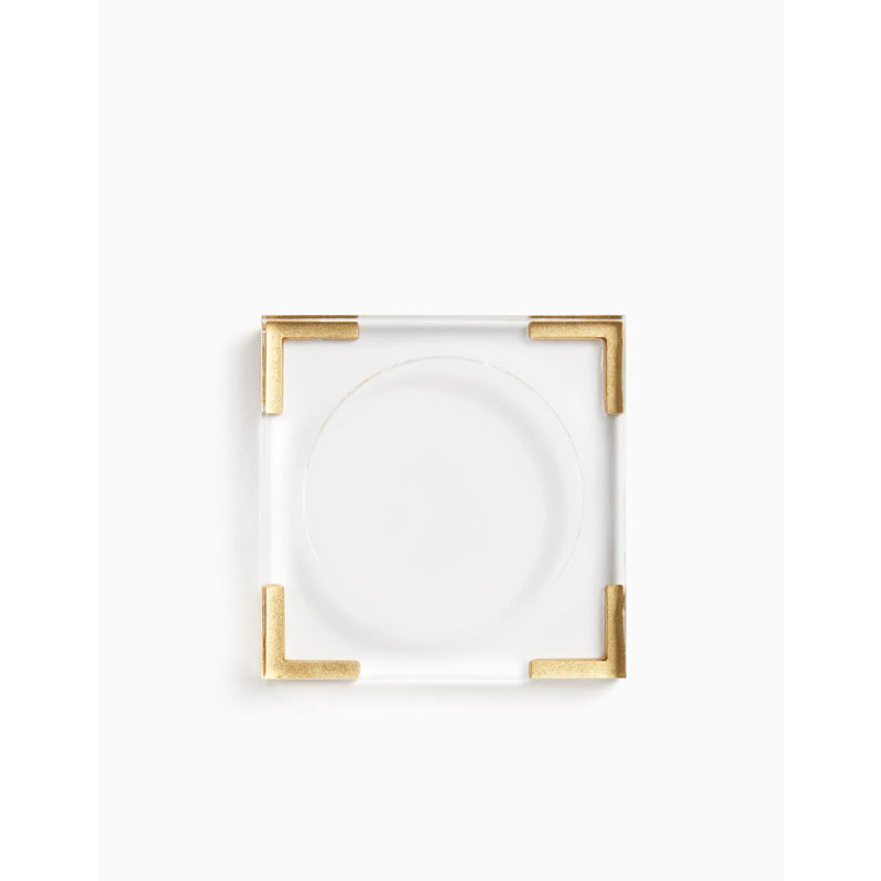 Acrylic Decorative Tray, 0.75" H x 3.33" W x 3.33" D