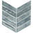 Midnight Tide Chevron 10 in. x 12 in. Glossy Glass Mosaic Wall Tile