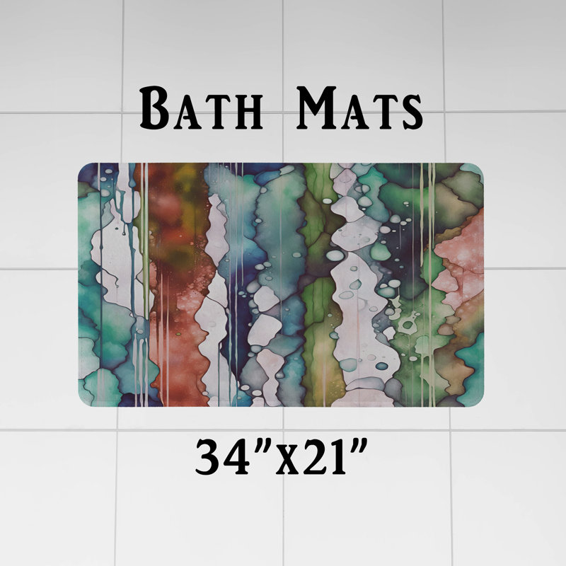 Rideau de douche abstrait, H 93 po x l 70 po