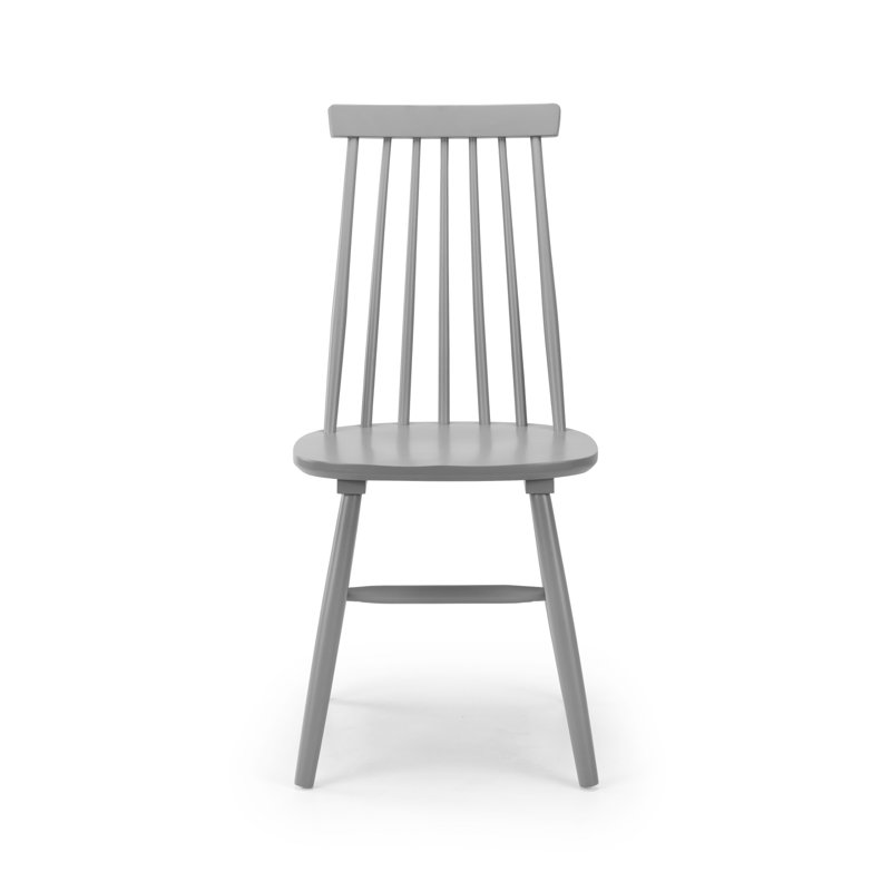 Amaal 45cm H Solid Wood Spindle Side Chair, Grey