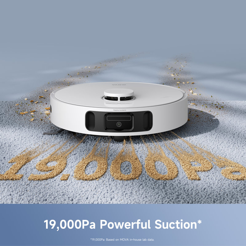 MOVA E40 Ultra Robot Vacuum and Mop,19,000Pa Suction,Anti-Tangle Side Brush,All-in-One Station,Hot Air Drying