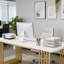 Bureau, bureau de direction élégant, bureau d'ordinateur fonctionnel