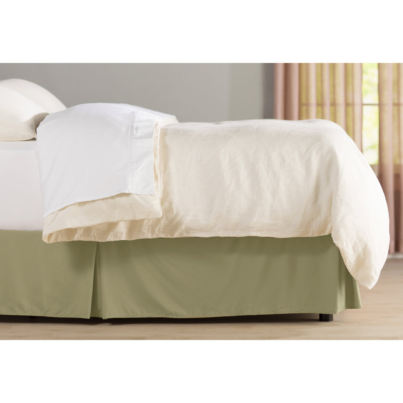 14" Soft Microfiber Bed Skirt - Basics by Wayfair™, Sage, Twin