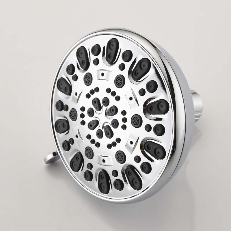 Système de douche double à 7 jets avec pomme de douche à main, Chrome